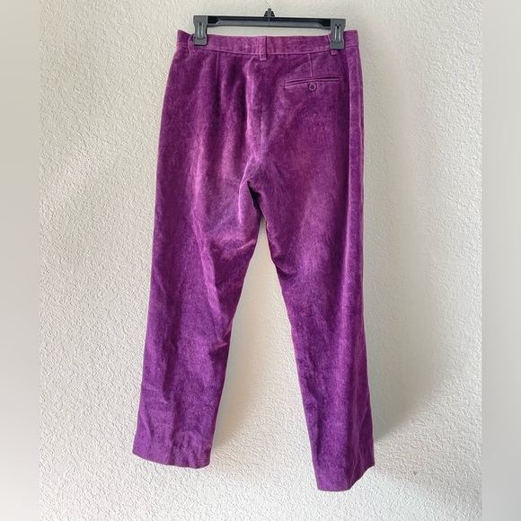 Ralph Lauren Black Label Purple Cotton Velvet Pants Size 4 - Picture 8 of 11